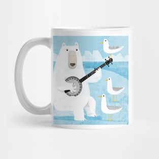 Polar Bear on Banjo! Mug